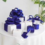 HUIHUANG Royal Blue Satin Wired Ribbon 2.5 inch 4th of July Cobalt Blue Wire - Image 3