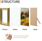 upsimples Vintage 5x7 Picture Frame, Antique Gold Frames, 2 Pack | Gold Picture - Image 4