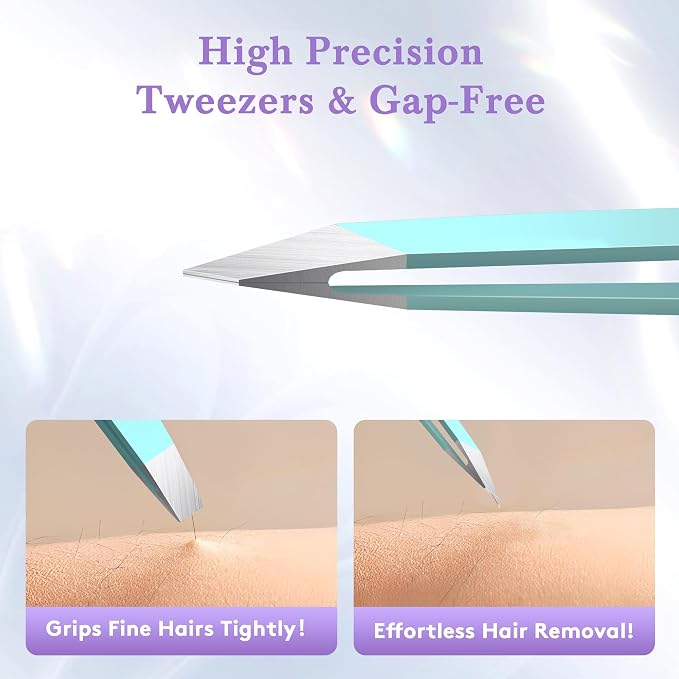 BEDACE Tweezers for Women and Men Facial Hair, Thickened 430 Stainless Steel - Image 4