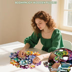 Bodhipnjoy Wooden Puzzles for Adults, Flower Succulent Jigsaw Puzzle- 5mm - Image 4