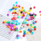 2000+ Pony Beads Bulk 6x9mm Multi-Colored Plastic Craft Beads Set, Bulk Hair - Image 3