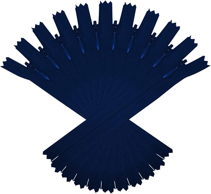 ANPURZII 10PCS #3 4 Inch Deep Navy Blue Invisible Zippers by Unknown