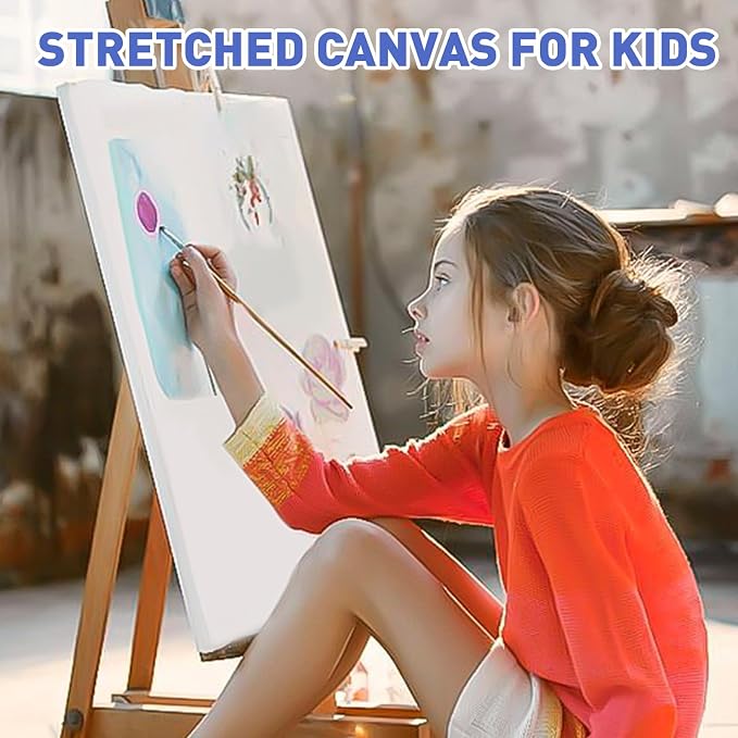 ESRICH Stretched Canvas for Painting 12x16 Inch, 2 Pack Blank Canvas -5/8 in - Image 6