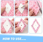 500 PCS 1" Diamond 60 Degrees Piecing Paper Templates, Quilting Templates - Image 4