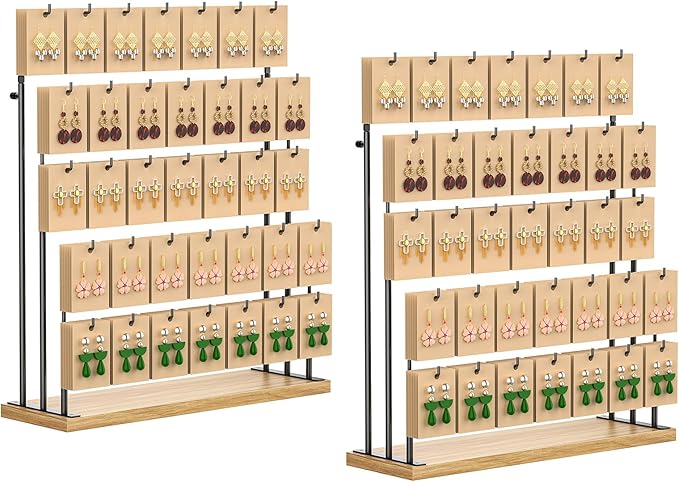 ORLESS 2 Pcs Jewelry Display for Vendors, Earring Display Stand for Selling by TJMOREE