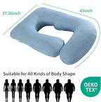 U-Shaped Pregnancy Pillow for Sleeping, Full Body Support for Back, HIPS & Belly - Image 2