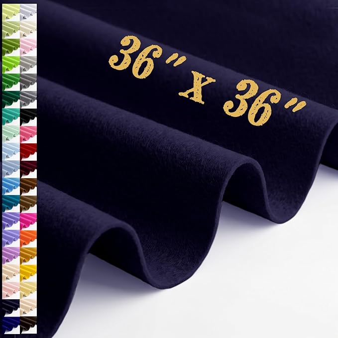 Large Felt Fabric Sheet 36 x 36 Inch, 1.6mm Thick | Soft nonwoven felt by MIGLORIA