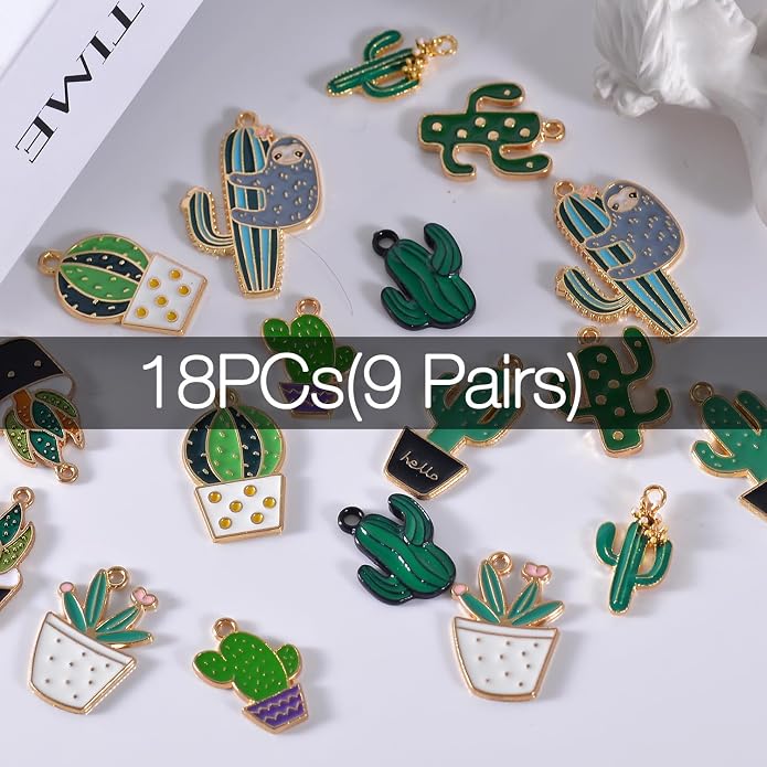 Bulk Gold Enamel Charms for Jewelry Making, Colorful Metal Charms Pendant for - Image 2