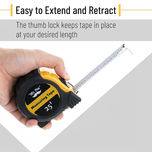Mr. Pen- Retractable Tape Measure 25 ft, 2 Pack, Easy Read | Steel Retractable - Image 5