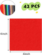 42 Pcs Stiff Felt Fabric Squares 4x4 Inch - Image 2