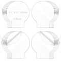 12 Pcs Round Clear Cast Acrylic Sheets LED Light Base | Clear Plexiglass by Senbota