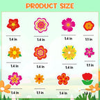 300Pcs Flower Foam Stickers, Self-Adhesive Spring Foam Stickers Colorful Flower - Image 7