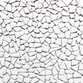 1.1 LB White Irregular Ceramic Mosaic Tiles by AONUOAO
