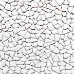 1.1 LB White Irregular Ceramic Mosaic Tiles by AONUOAO