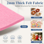 12" x 12" Felt Sheets for Crafts, 2mm Stiff Felt Fabric, Light Pink - Image 2