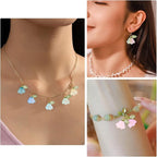 FASHEWELRY 72Pcs Mixed Color Glass Flower Charms 16mm Frosted Colorful - Image 5