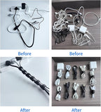 120 PCS 10 Inches Black Reusable Cable Ties, Cable Organizer, Cord Wrap and - Image 3