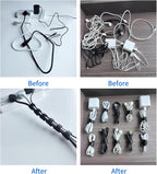 100 PCS 12 Inches Black Reusable Cable Ties, Cable Organizer, Cord Wrap and - Image 3