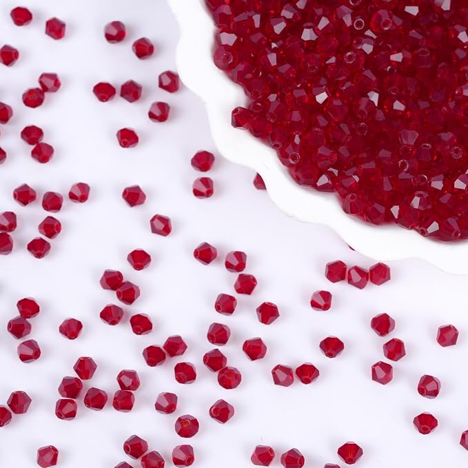 1000PCS Bicone Crystal Beads 4mm Glass Faceted Spacer Beads Bulk by Kalumy