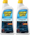 Cerama Bryte Removes Tough Stains Cooktop and Stove Top Cleaner for Glass - Ceramic Surfaces, 18 Ounces, 2 Pack