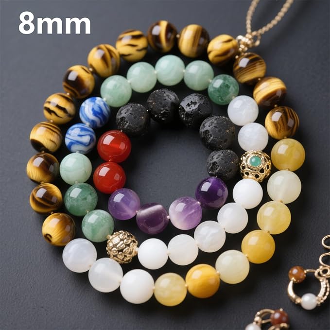 8mm Bulk Natural Crystals Assorted Stone Beads - Image 6