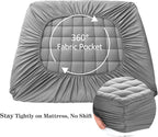 EASELAND California King Mattress Pad Pillow Top Mattress Cover Quilted Fitted - Image 4