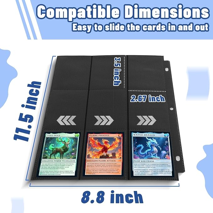 7200 Pockets Trading Card Binder Sleeves, Baseball Card Sleeves Fit - Image 6