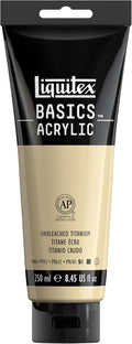Liquitex BASICS Acrylic Paint, 250ml Tube, Unbleached Titanium by Liquitex
