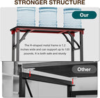 TEMI Small Computer Desk Folding Table - Image 7