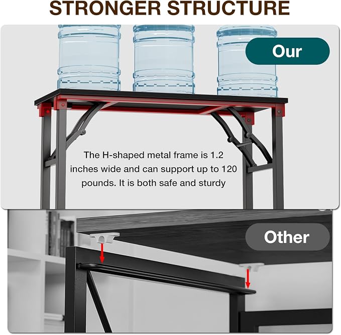 TEMI Small Computer Desk Folding Table - Image 7