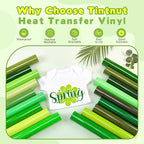 Tintnut Green Heat Transfer Vinyl, 18 Sheets 12×10in Iron on Vinyl | Vibrant - Image 3