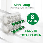 LOCKLOCK Double Sided Tape Light Duty, 8 Pack, 1/2 x 300 inches, Narrow Double - Image 3