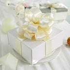 HUIHUANG Ivory Satin Wired Ribbon 1-1/2 inch Double-Sided Satin Wire Edge Ribbon - Image 3