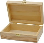 Creative Hobbies Unfinished Wood Craft Box – Light Unfinished Wood by CreativeHobbies