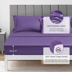 Love's cabin Full Comforter Set Purple, 7 Pieces Full Bed in a Bag, All Season - Image 4