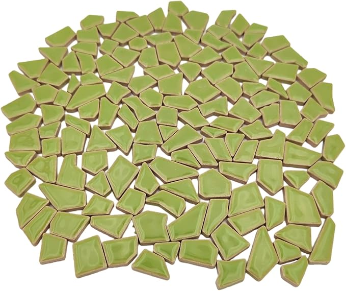 200g Ceramic Mosaic Tiles for Crafts, Irregular Stained Ceramic 0.2"x0.8" - Image 2