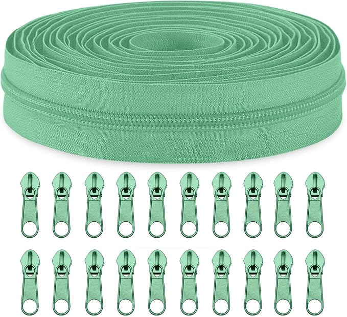 Sawoake #5 Nylon Coil Zippers by The Yard Bulk 10 Yards by Zipper