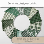 Cotton Satin Patchwork Fabric Panel – 35 Designs, 20×20 cm Squares, Single - Image 3