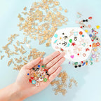 352 Pcs Assorted Charms for Jewelry Making, Mixed Enamel KC Gold Alloy Letter - Image 4