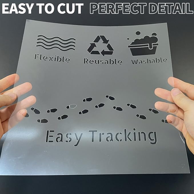 7 Mil Blank Mylar Stencil Sheet, 12 x 12 Inch Clear Plastic Sheets, Acetate - Image 3