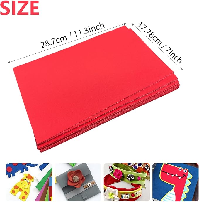 Adhesive Foam Sheets, 7x11.3 Inch Craft Eva Foam Sheets, 2mm Thick 10 Pcs - Image 3