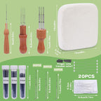 OEHPICC 128 Pcs Needle Felting Tool Kit, 6×6 Inch Wool Felting Pad, - Image 3