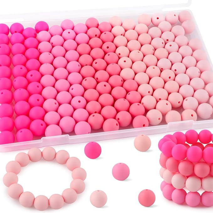 150Pcs Silicone Beads 15mm Mix Color, Bulk Silicone Beads 15mm by Kovict