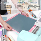 WRAPXPERT Blue Vinyl, Matte Slate Blue Adhesive Vinyl Roll Compatible - Image 3