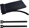 60 PCS 8 Inches Black Reusable Cable Ties, Cable Organizer, Cord Wrap and Hook by Unknown