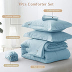JOLLYVOGUE King Comforter Set, Ultra-Soft Bed in a Bag King Size 7 Pieces - Image 5