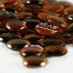 CYS EXCEL X-Large 1.1"-1.35” Dark Amber Glass Flat Gemstone Vase Fillers - Image 3