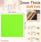 2mm Stiff Felt Sheets 12" X 12" | Thick Polyester Felt Material, DIY Craft - Image 3
