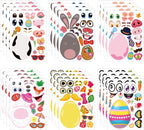 24 Sheets of Easter Stickers for Kids: 6 Unique Colorful Eggs Designs for by Cosomia