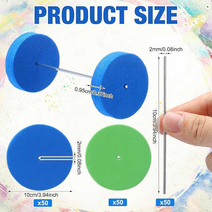 Blueweenly 100 Pcs Foam Wheels Set - Image 2